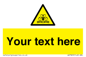 Custom warning fountain water plume